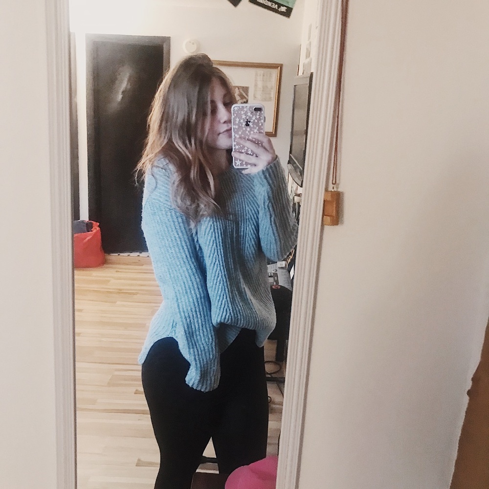 Grey Chunky Oversized Sweater